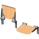 Fold down seat “Woodie”; wall-mounted